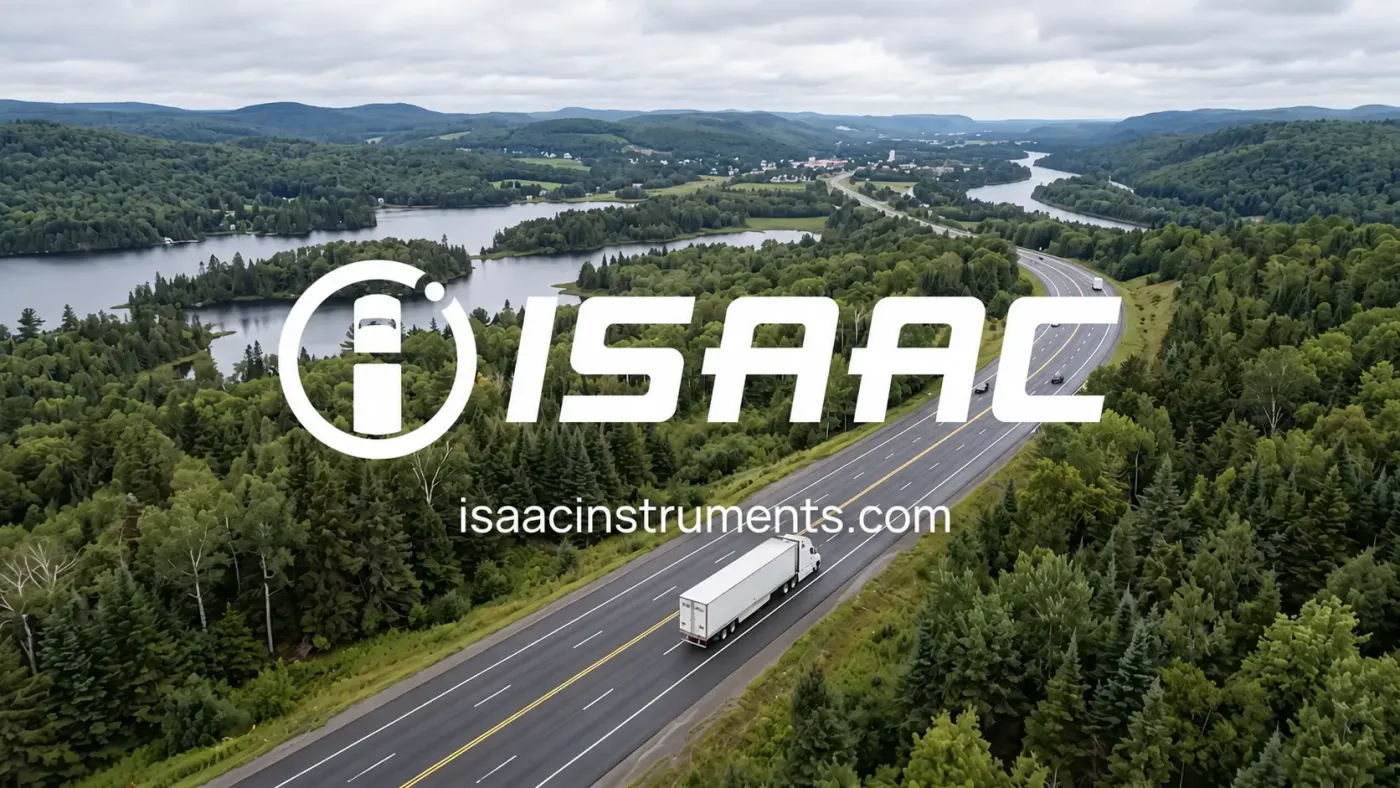ISAAC Fuel Coach demo — a driver beside her truck with an ISAAC tablet